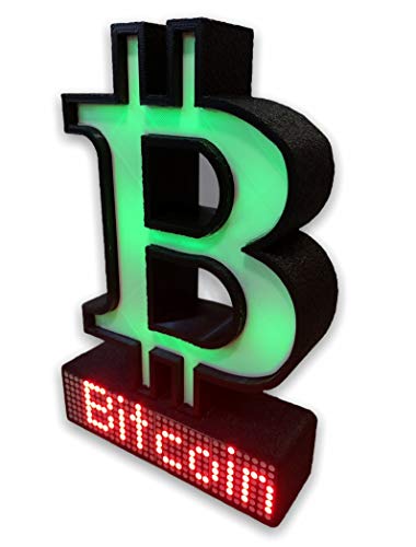 Bitcoin Crypto Coin Display- LED Matrix- Black/Red