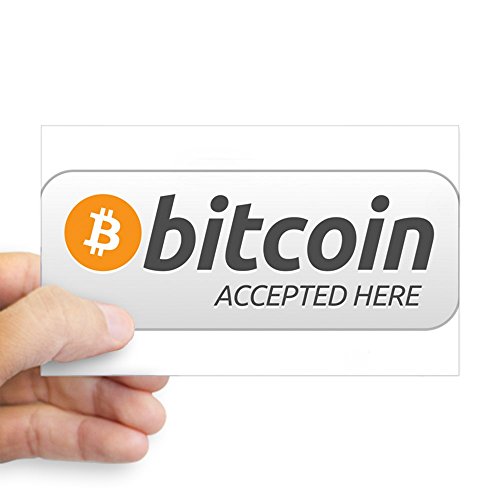 CafePress Bitcoin Accepted Here Rectangle Bumper Sticker