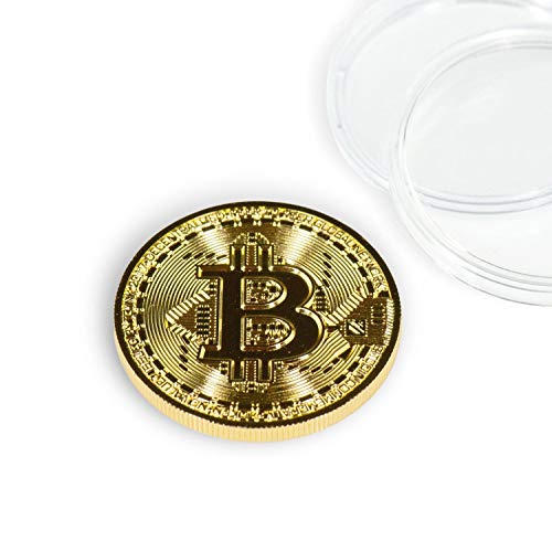 Gold Bitcoin Commemorative Collector's Blockchain Coin - Rare