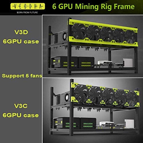 8-GPU Aluminum Mining Rig Frame for Ethereum Mining