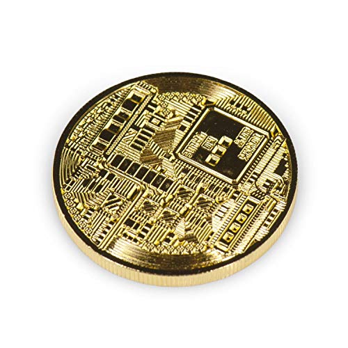 Gold Bitcoin Commemorative Collector's Blockchain Coin - Rare