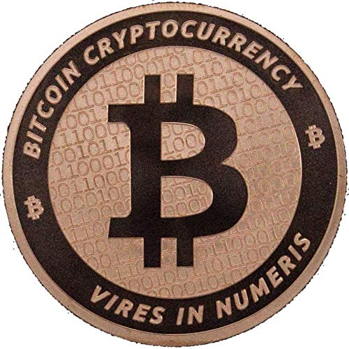 1oz Copper Round with Bitcoin and Cryptocurrency Design