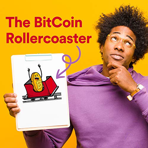 Bitcoin Roller Coaster Vinyl Sticker, 4x4 Inches Size