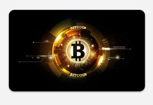 Bitcoin Logo Black Fridge Magnet - Large Size