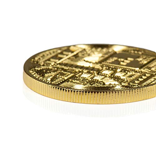 Gold Bitcoin Commemorative Collector's Blockchain Coin - Rare