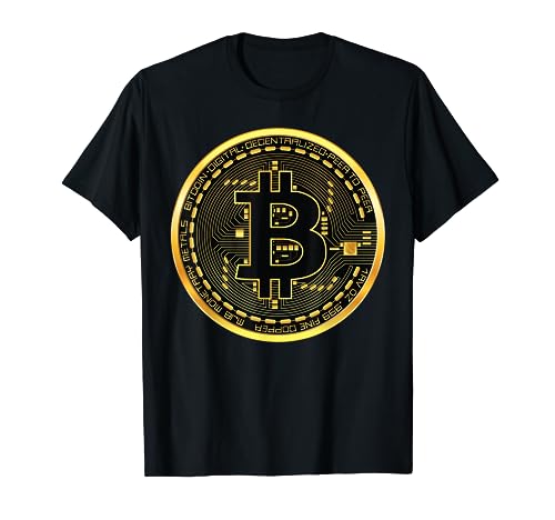 Bitcoin Crypto Currency Block Chain Techie Gold Coin T-Shirt