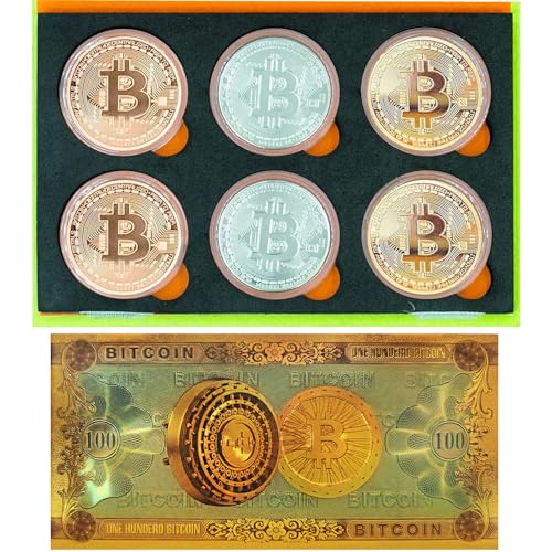 Bitcoin Coin Collectible Set with Protective Case