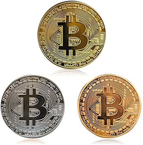 3 Bitcoin Physical Coins in Protective Collectable Gift