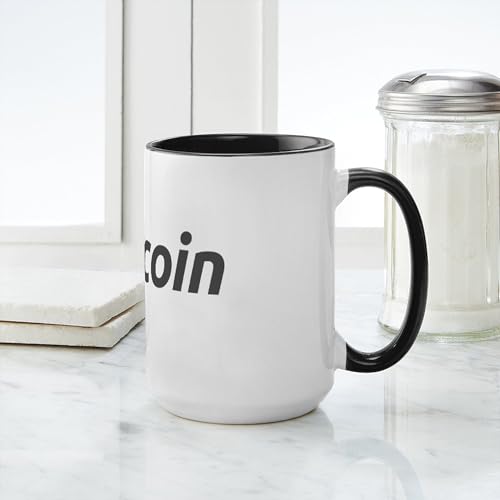 CafePress Bitcoin Ceramic Coffee Mug 15 oz