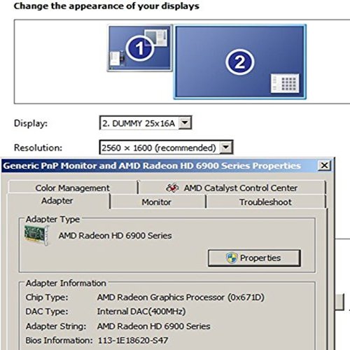 DVI Graphics Card Display GPU Dummy Plug Adapter