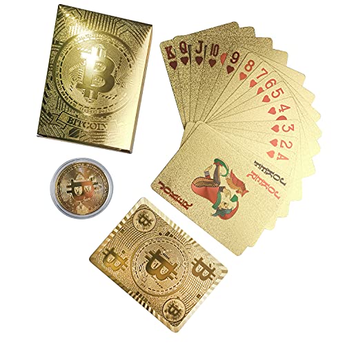 Luxury Bitcoin Gold Playing Cards with Commemorative Encasement
