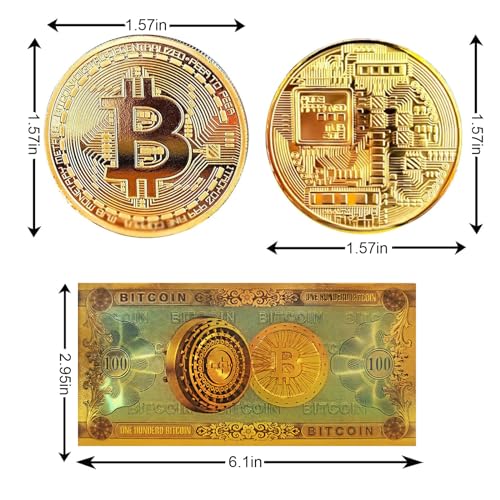 Bitcoin Coin Collectible Set with Protective Case