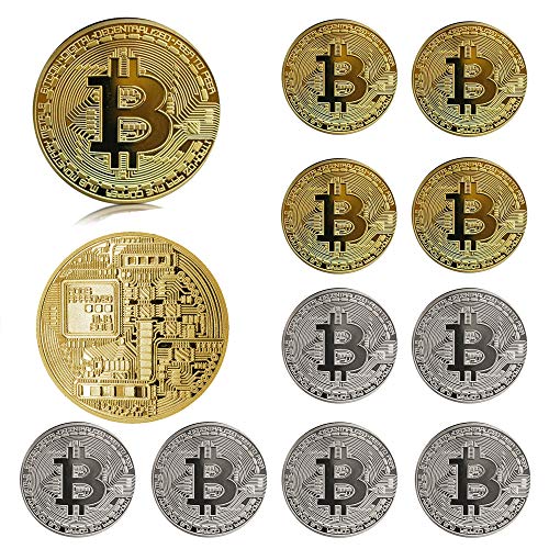 Gold Color Physical Bitcoin Coin Collectable Gift Set