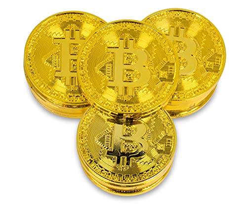 Bitcoin Bag with 20 Tokens | Gold Plated Coins