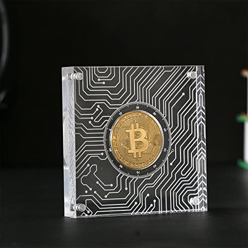 Gold Plated Cryptocurrency Coin Set with Display Case