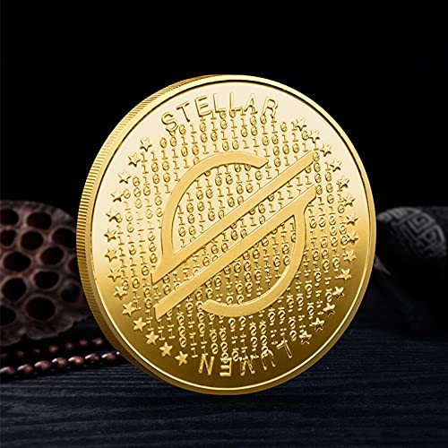 Gold Plated BTC Cryptocurrency Coin (Stellar Lumen) 40*3mm