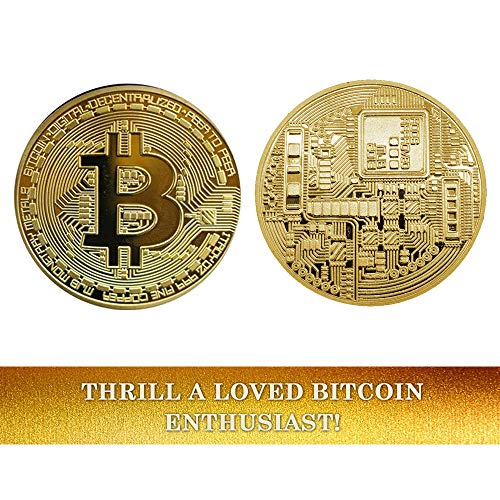 Gold Color Physical Bitcoin Coin Collectable Gift Set