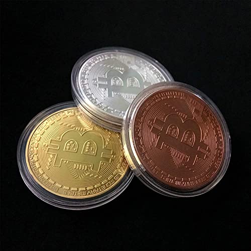 3 Bitcoin Physical Coins in Protective Collectable Gift
