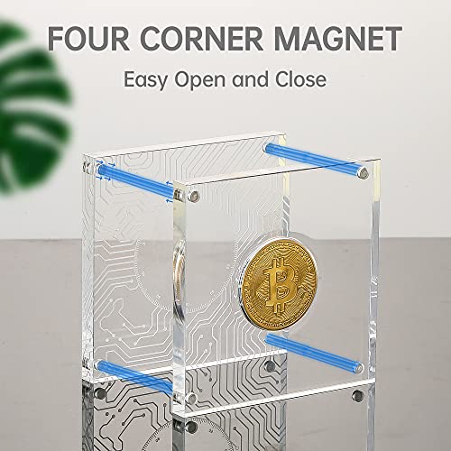 Gold Plated Cryptocurrency Coin Set with Display Case
