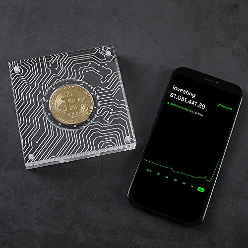 Gold Plated Cryptocurrency Coin Set with Display Case