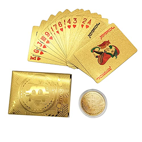 Luxury Bitcoin Gold Playing Cards with Commemorative Encasement