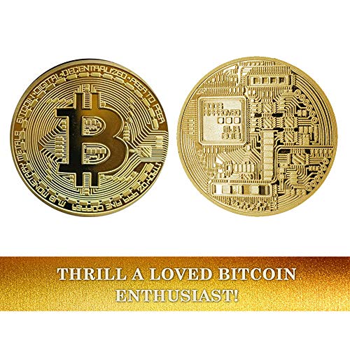 12Pcs Bitcoin Coins with Protective Case for Decoration