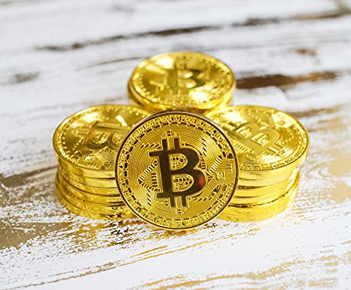 Bitcoin Bag with 20 Tokens | Gold Plated Coins