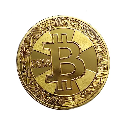 HUSKAR Bitcoin Commemorative Coin 24K Gold Plated Gift