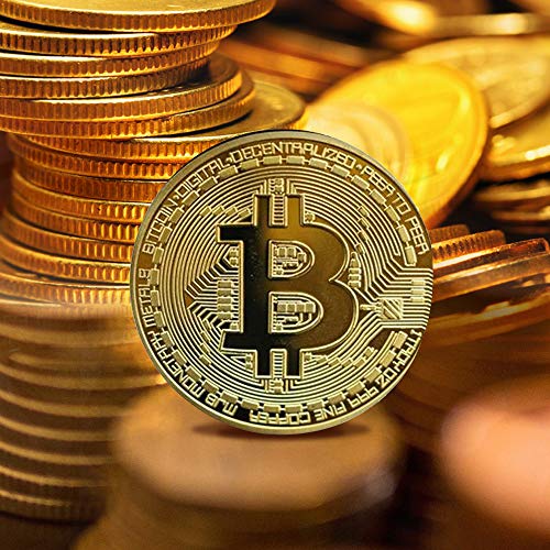 12Pcs Bitcoin Coins with Protective Case for Decoration