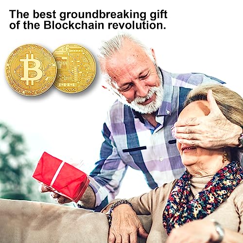 Cosbur 15Pcs Bitcoin Commemorative Coin Set with Case
