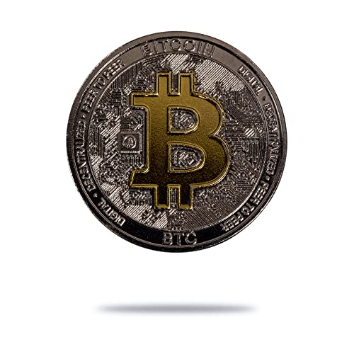 Blacked Bitcoin Physical Crypto Coin | Commemorative Cryptocurrency