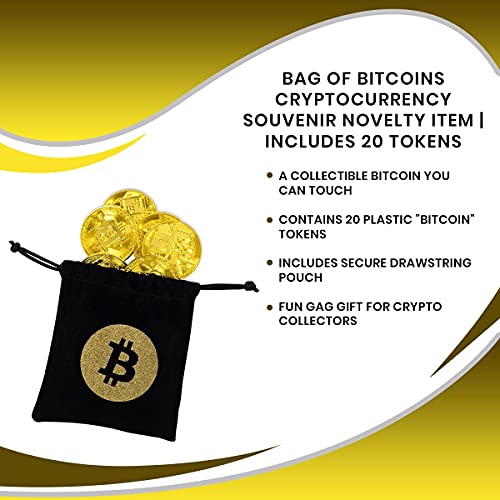 Bitcoin Bag with 20 Tokens | Gold Plated Coins