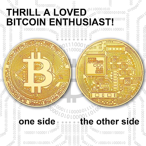 Cosbur 15Pcs Bitcoin Commemorative Coin Set with Case