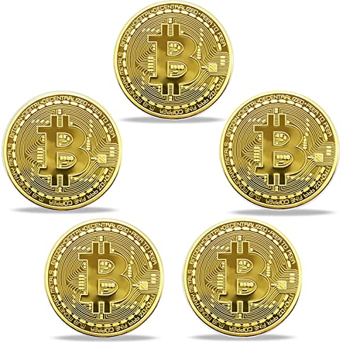 Bitcoin Commemorative Souvenir Coin Collection Set 5PCS