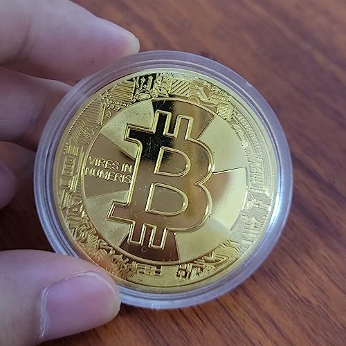 HUSKAR Bitcoin Commemorative Coin 24K Gold Plated Gift