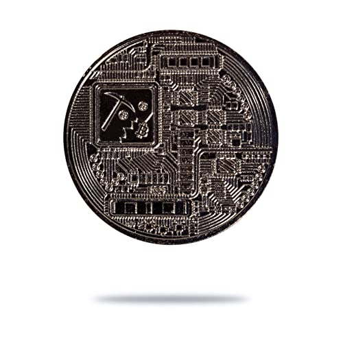 Blacked Bitcoin Physical Crypto Coin | Commemorative Cryptocurrency
