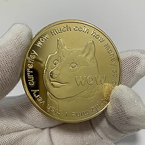 Dogecoin Coin Souvenir Set with Coin Case, Gold Plated