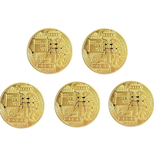 Bitcoin Commemorative Souvenir Coin Collection Set 5PCS