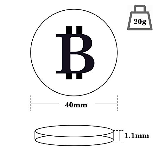 12Pcs Bitcoin Coins with Protective Case for Decoration