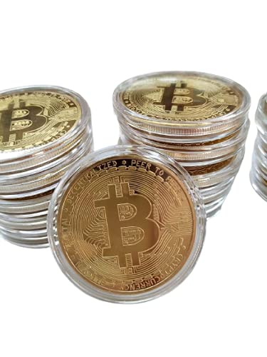 Bitcoin Coin Souvenir Collection in Gold Plating