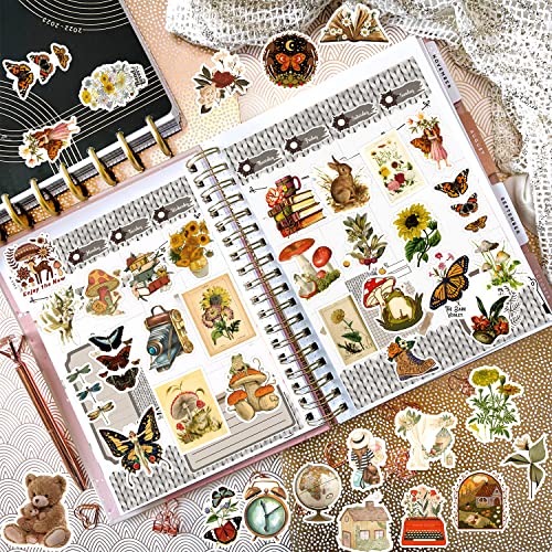 Vintage Stickers Set for Scrapbooking and Journaling