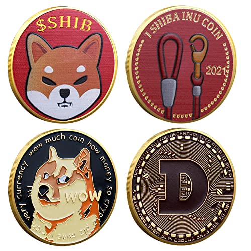 Cryptocurrency Commemorative Coins Set with Protective Case, Limited Edition