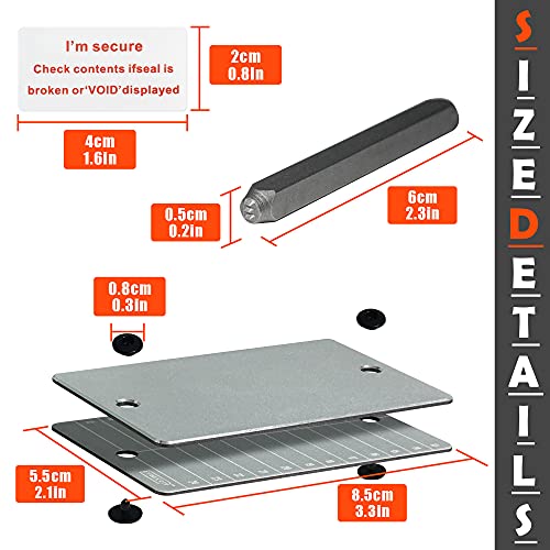 Steel Bitcoin Wallet Set with Seed Storage & Metal Stamping Kit