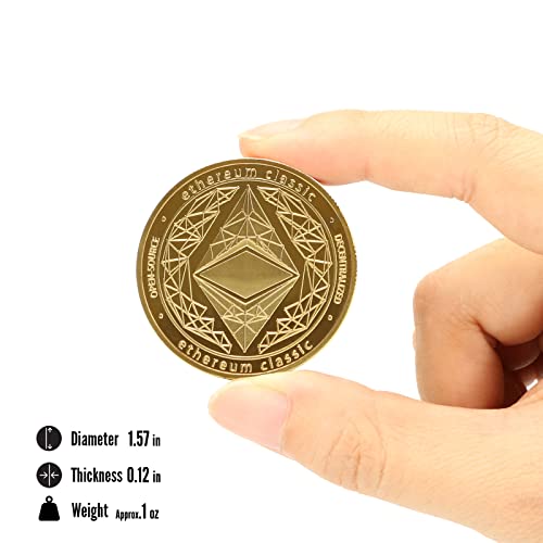 Gold Ethereum & Bitcoin Commemorative Coin Set in Velvet Box