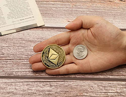 Gold Ethereum & Bitcoin Commemorative Coin Set in Velvet Box