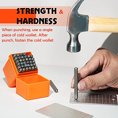 Steel Bitcoin Wallet Set with Seed Storage & Metal Stamping Kit