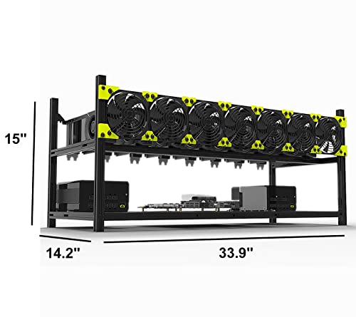 8-GPU Mining Rig Frame for Ethereum, ZCash, Monero