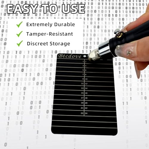 Titanium Crypto Seed Phrase Storage Kit for Hardware Wallets