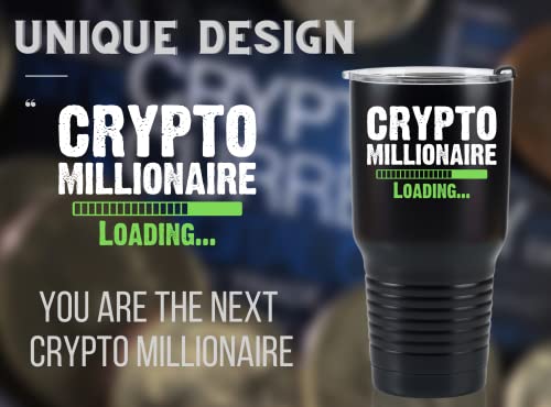 30oz Stainless Steel Crypto Currency Insulated Tumbler