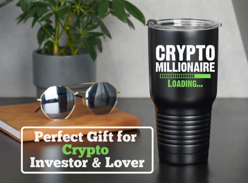 30oz Stainless Steel Crypto Currency Insulated Tumbler